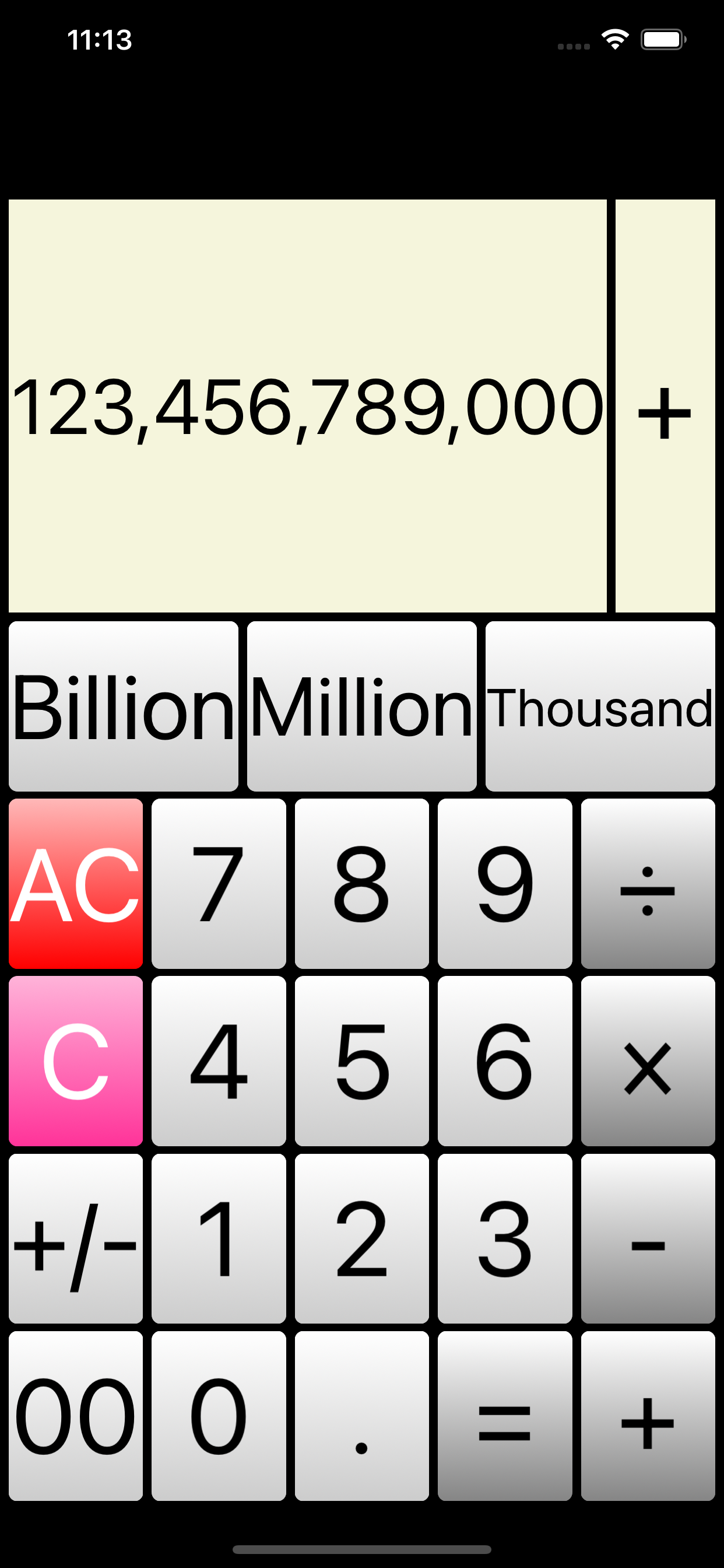 Easy Input Calculator screenshot